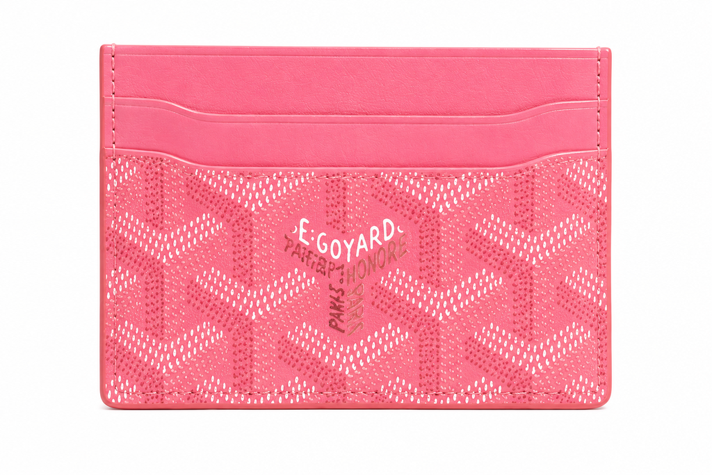Pink GoYard Card Holder
