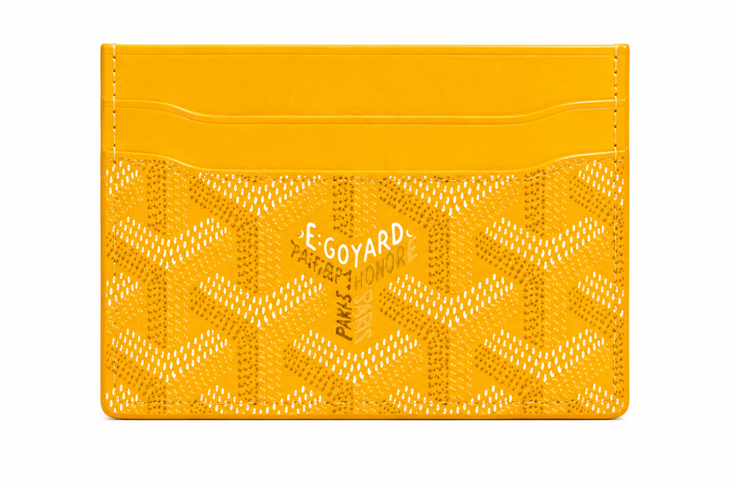 Yellow GoYard Card Holder