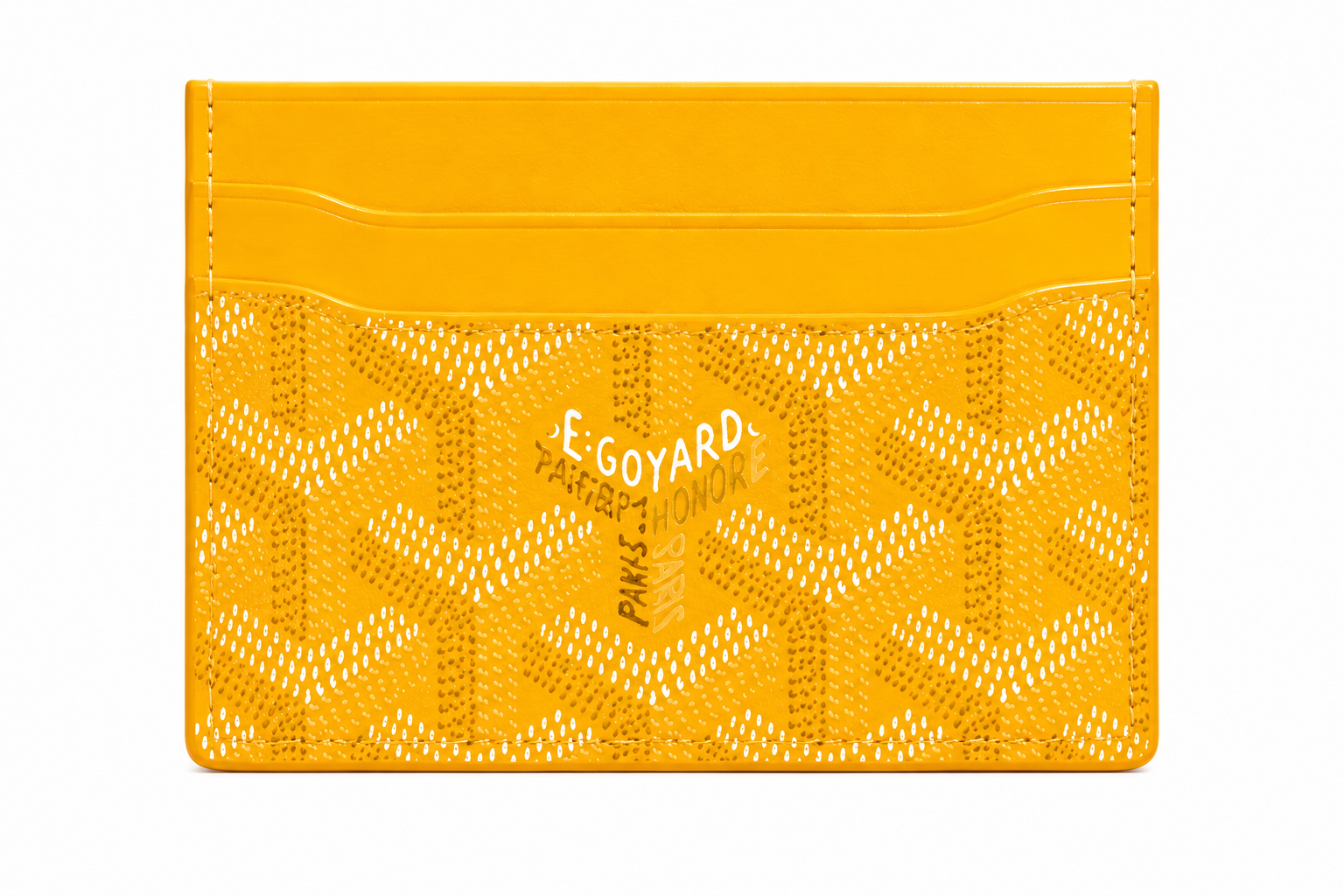 Yellow GoYard Card Holder