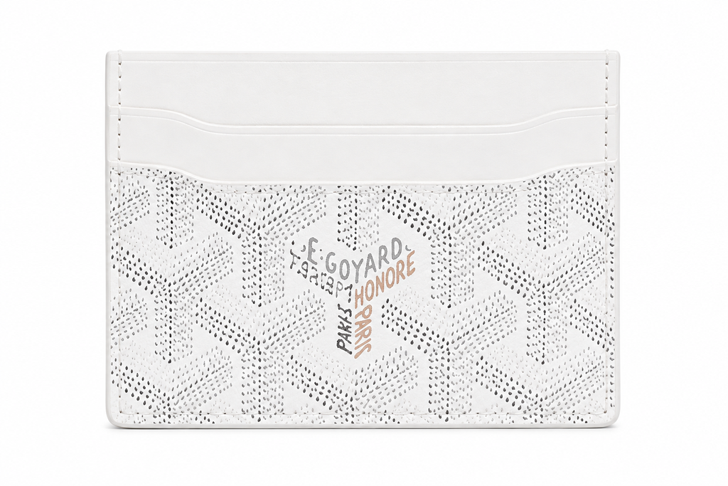 White GoYard Card Holder