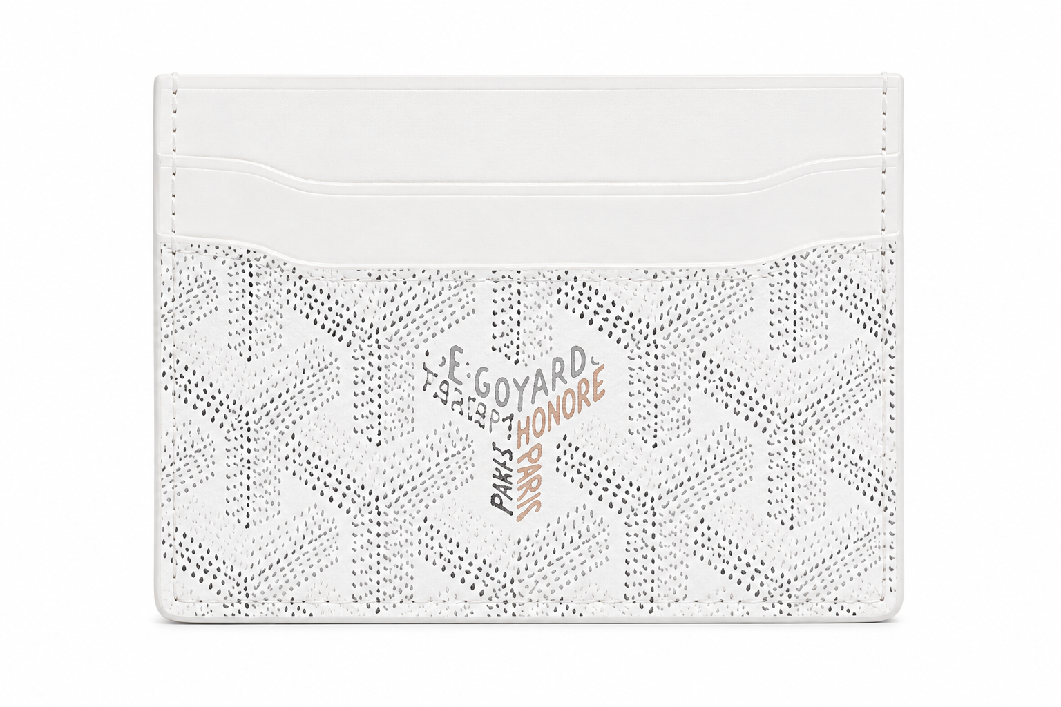 White GoYard Card Holder