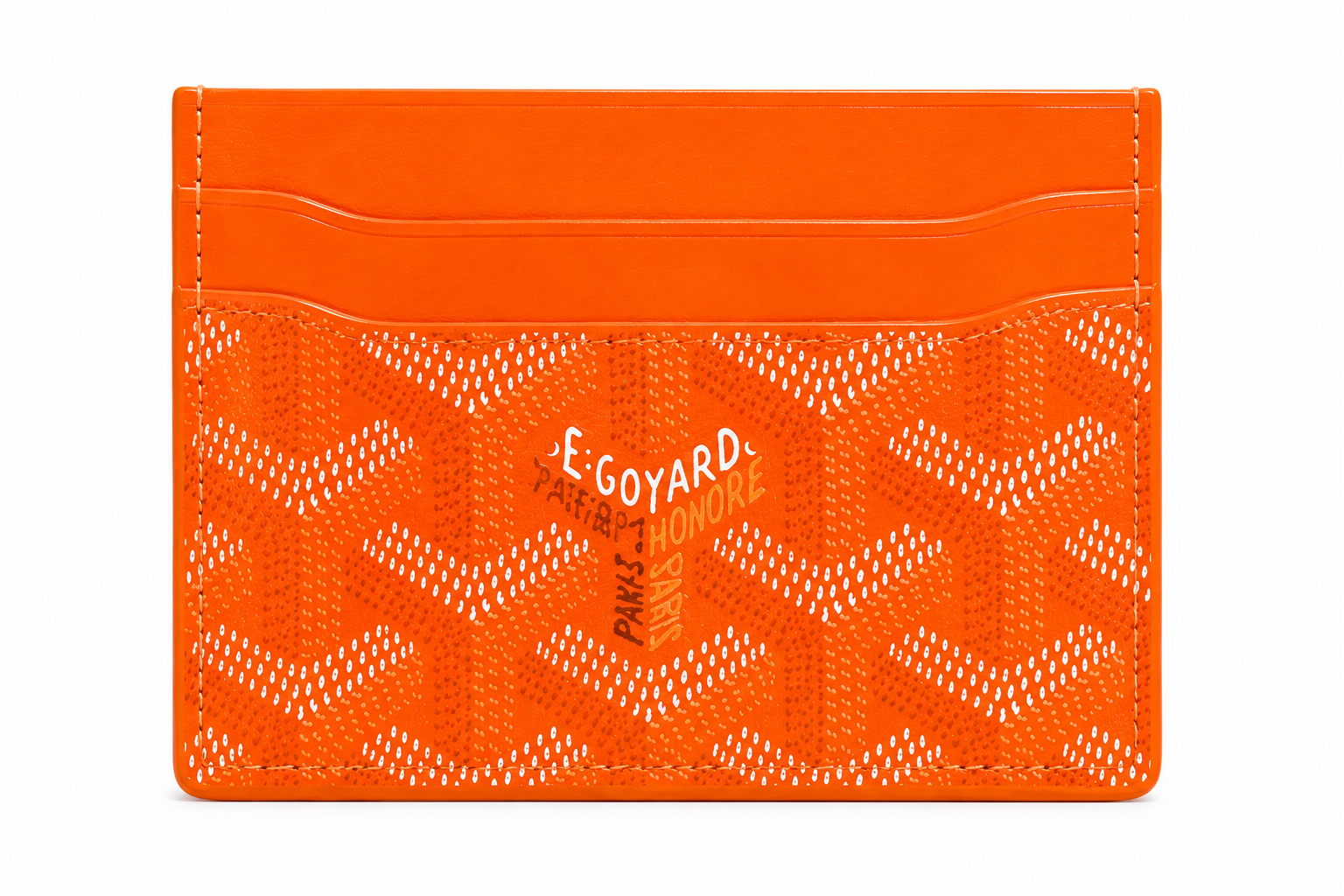 Orange GoYard Card Holder