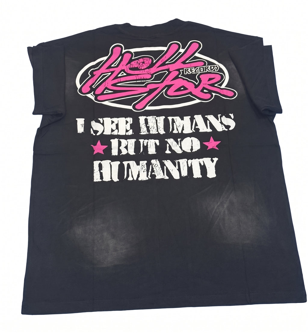 Black Hellstar Records "I See Humans But No Humanity" Graphic t-shirt