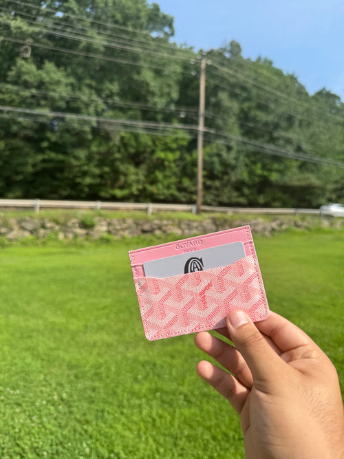 Pink GoYard Card Holder