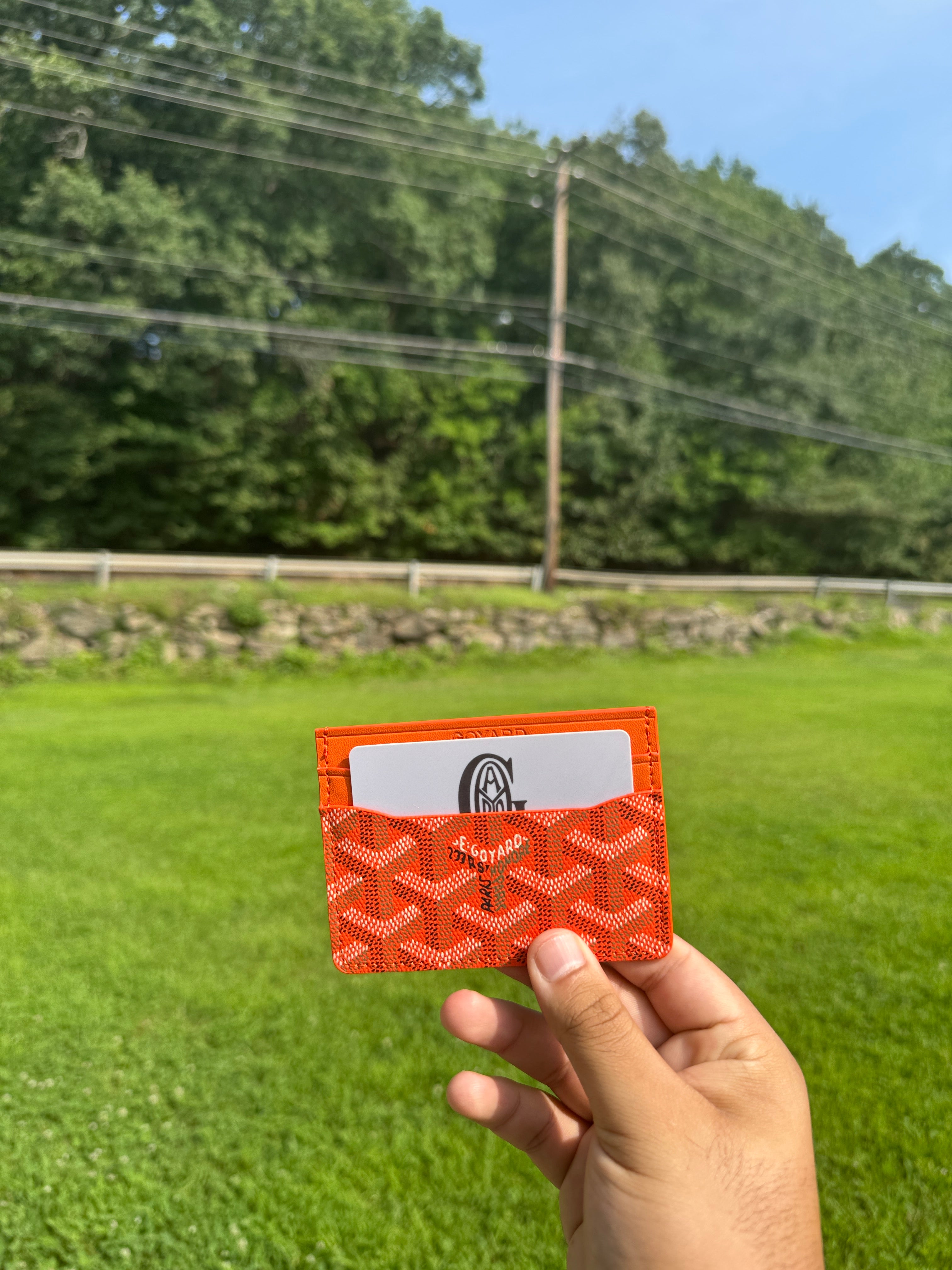 Orange GoYard Card Holder
