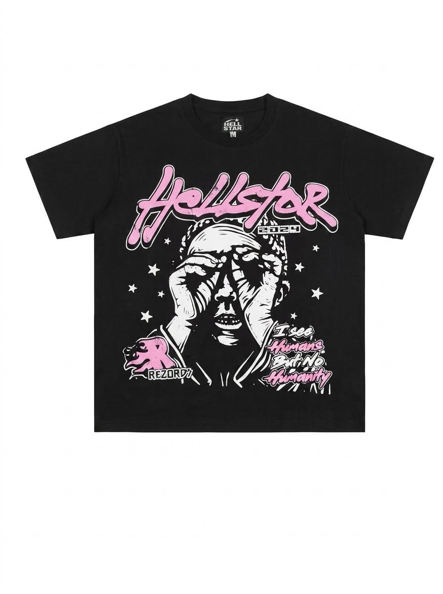 Black Hellstar Records "I See Humans But No Humanity" Graphic t-shirt