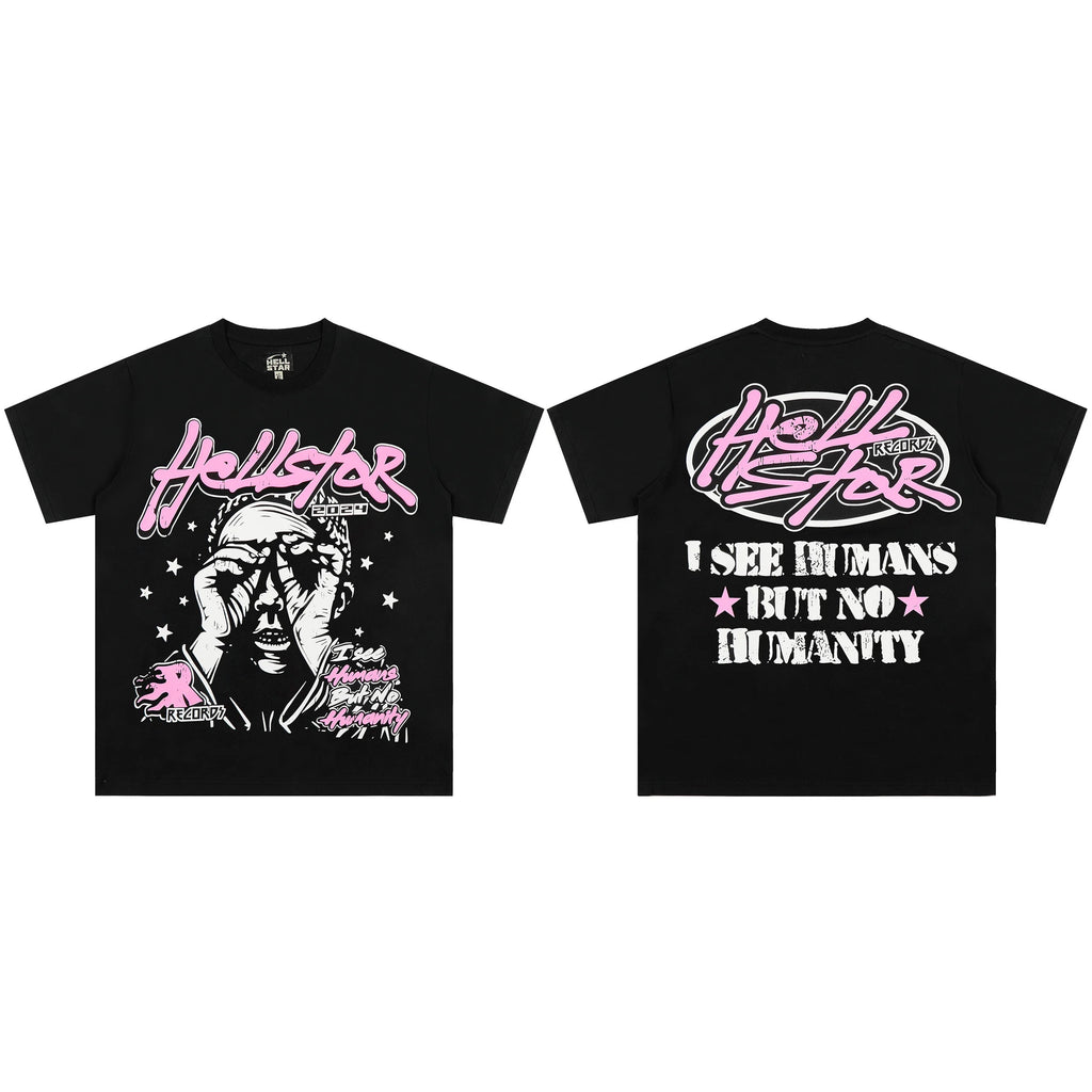 Black Hellstar Records "I See Humans But No Humanity" Graphic t-shirt