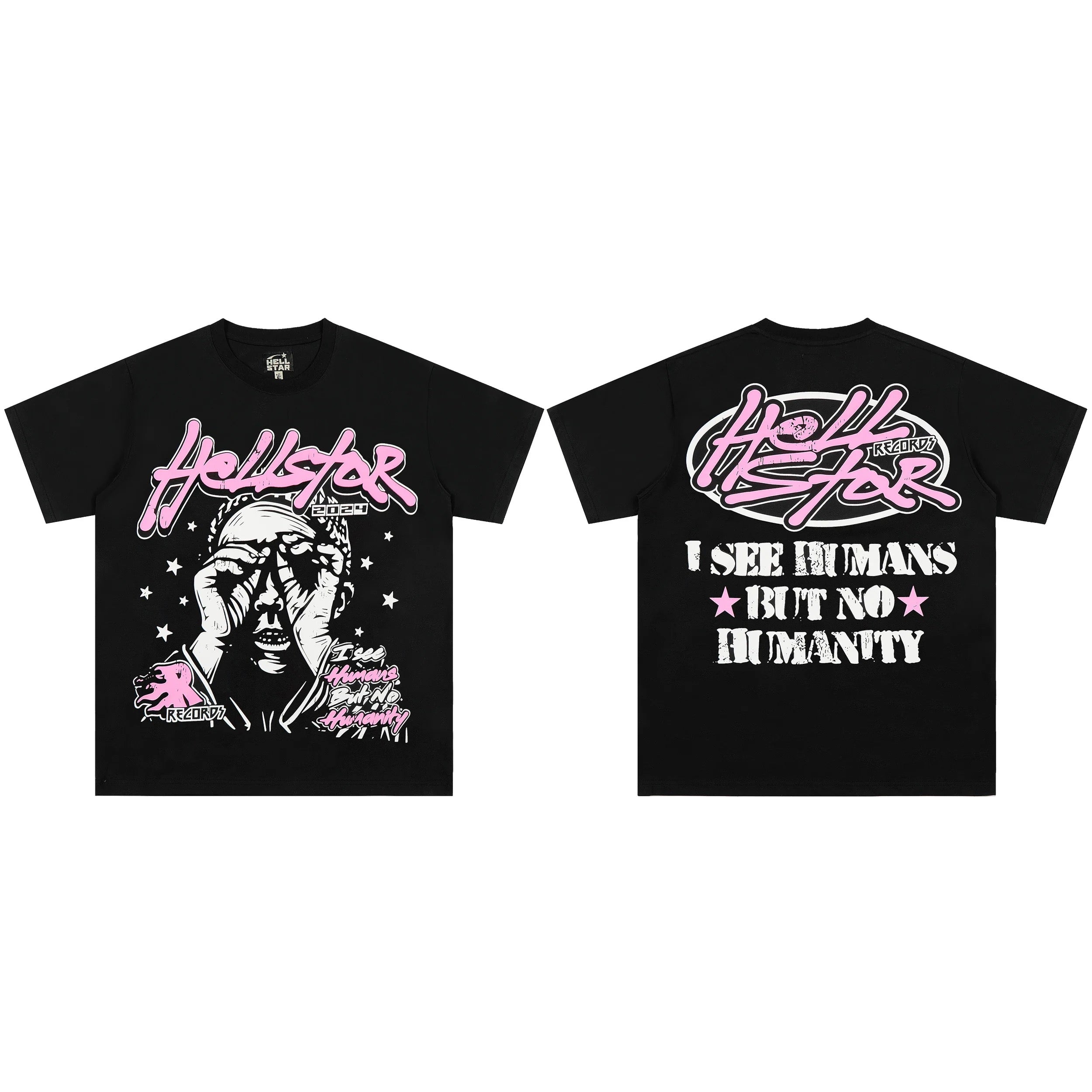 Black Hellstar Records "I See Humans But No Humanity" Graphic t-shirt
