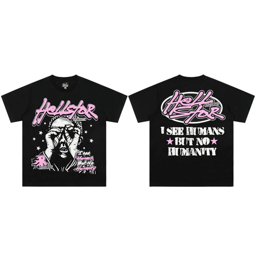 Black Hellstar Records "I See Humans But No Humanity" Graphic t-shirt